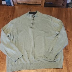 Stafford Green Crewneck Sweater with Classic Design